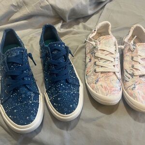 Blowfish and Roxy Sneakers size 8. Price if for both pair. Wore once.